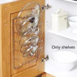 Maximize Kitchen Space with This Durable Stainless Steel Pot Lid Organizer Stand