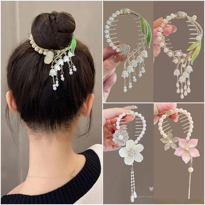 Enhance Your Style with Elegant Rhinestone Tassel Hair Clips for Women