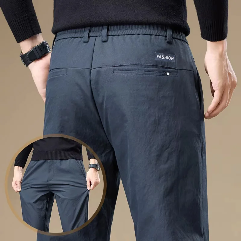 Top Men’s Casual Pants for Fall and Winter with Comfortable Elastic Waist