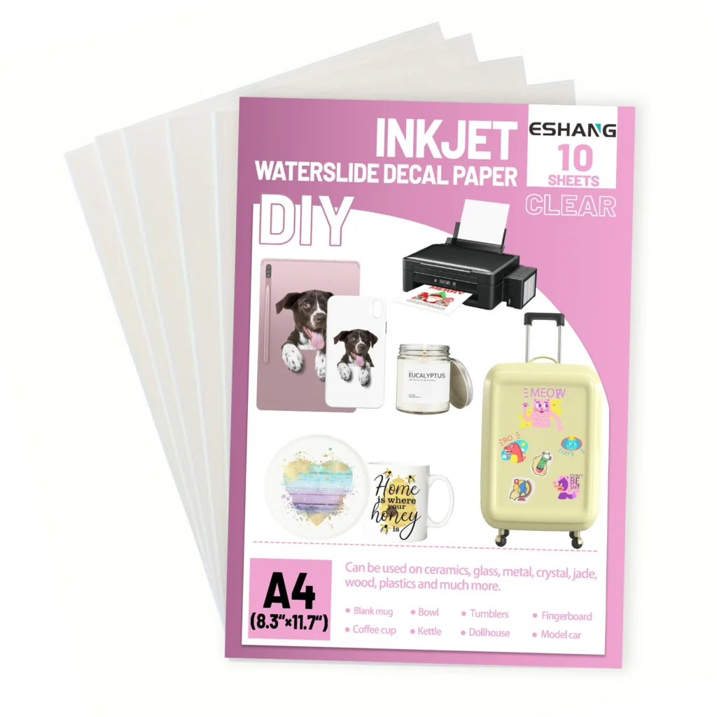 Top Clear Waterslide Decal Paper for Sharp, Durable Inkjet and Laser Transfers